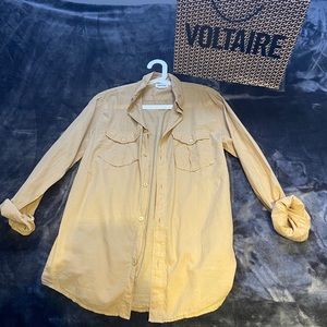 Zadig & Voltaire Mens Brown Thibaut Shirt Size S